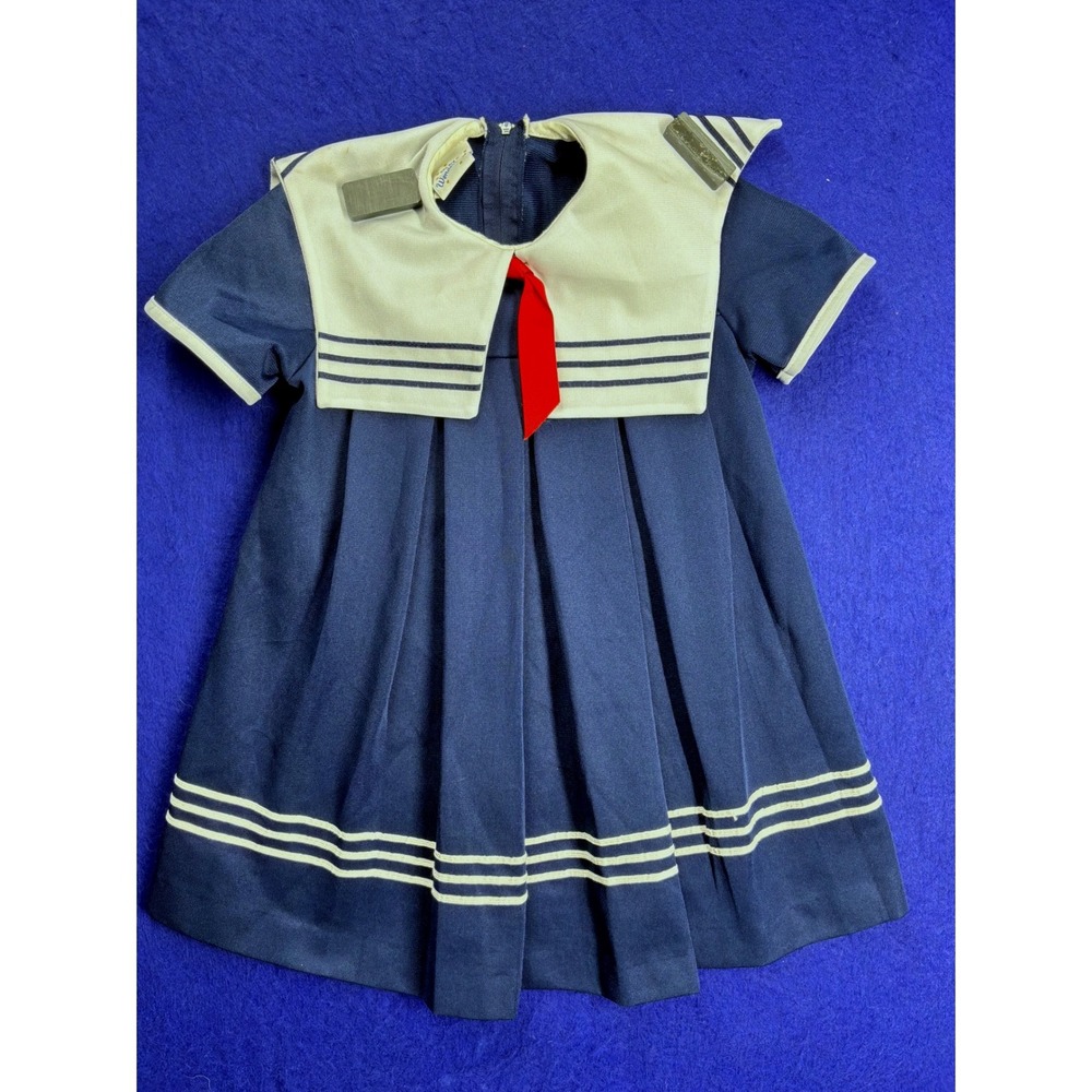 Nautical Girls Wonderland Sailor Dress 6X Navy Blue